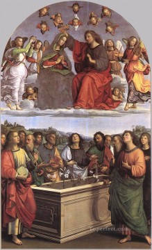Raphael Painting - The Crowning of the Virgin Oddi altar Renaissance master Raphael